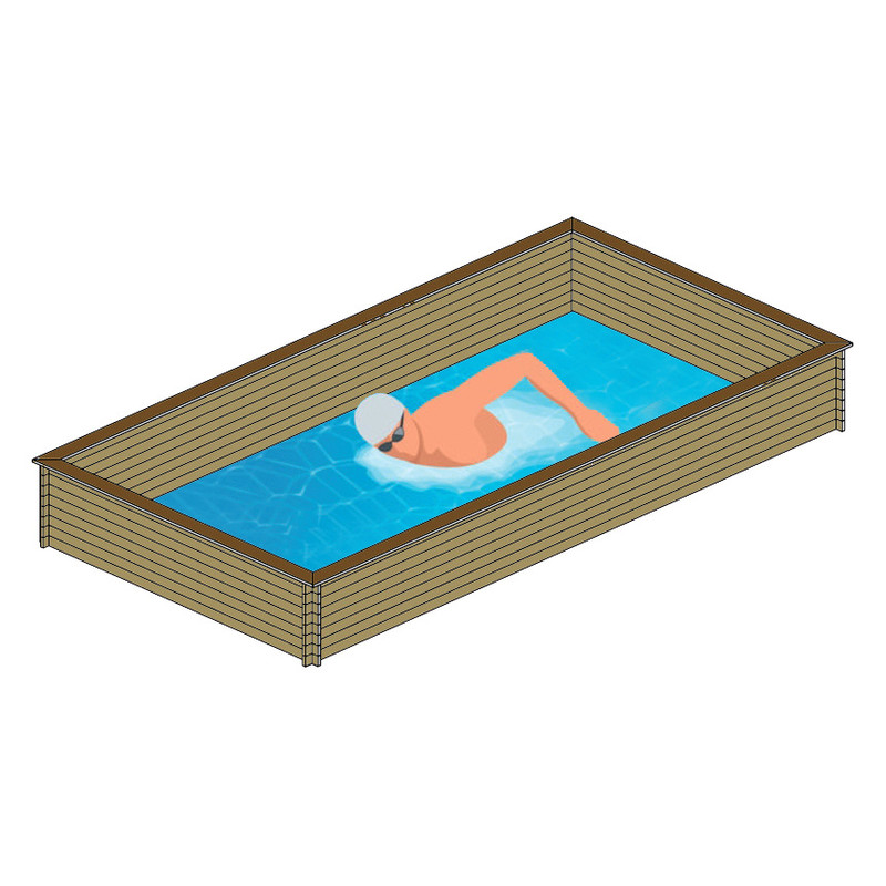 Piscine bois couloir de nage Dream-Wood