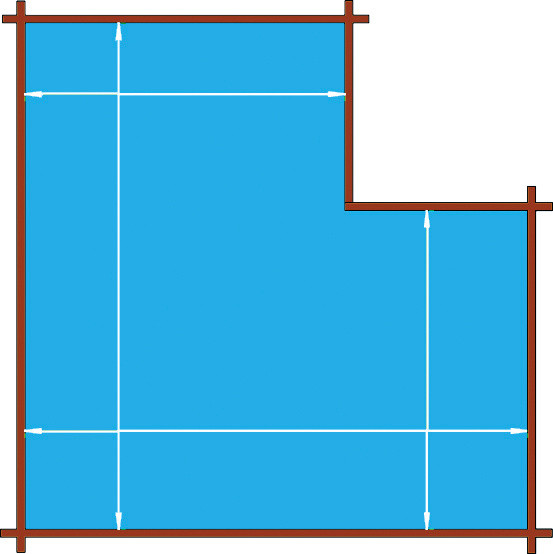 Piscine bois en "L" Dream-Wood modèle Compiègne