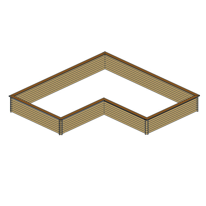 Piscine bois en "L" Dream-Wood modèle Compiègne – Image 2