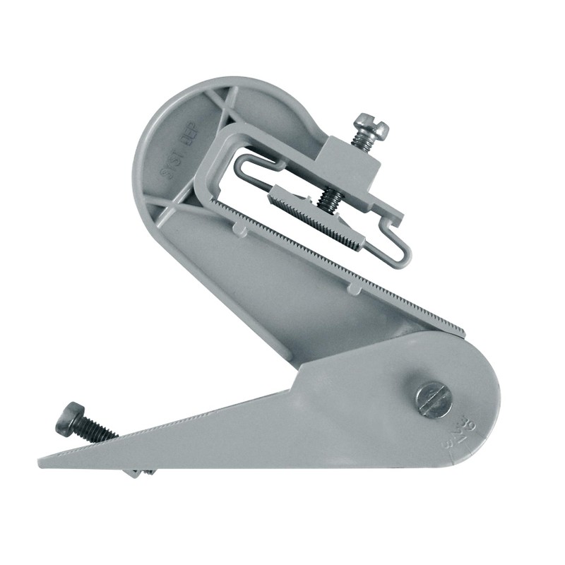 Crochet orientable gouttière gris