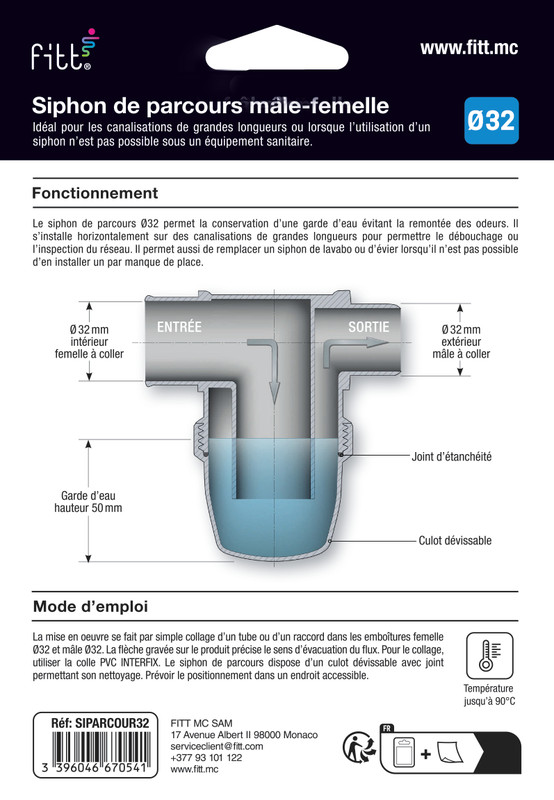 Siphon de parcours PVC – Image 3